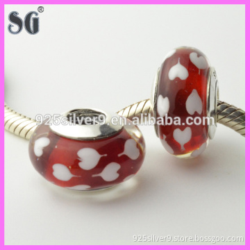 heart red china glass bead alibaba china supplier top new 2015 fashion jewelry wholesale silver pave glass beads